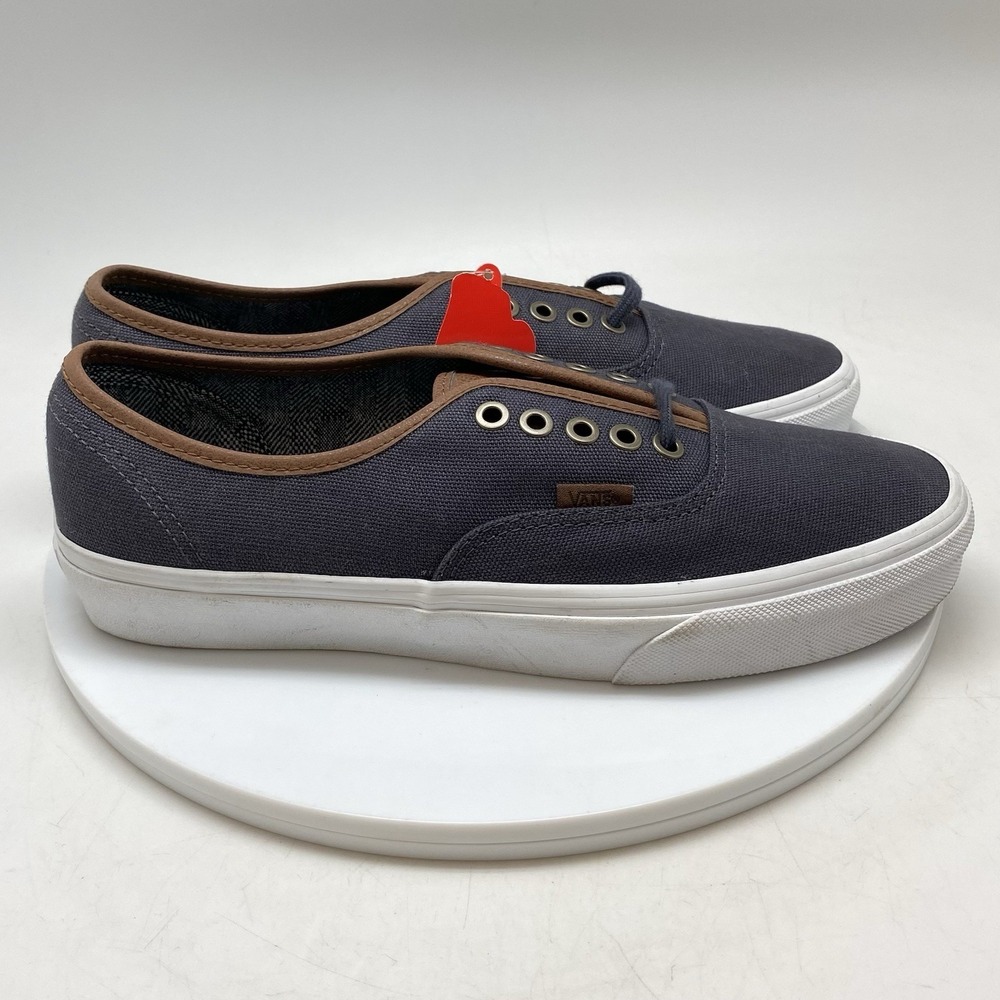 Vans Authentic C&L Mens 8.5‎ Gray Athletic Skater Canvas 721454 Shoes Sneakers